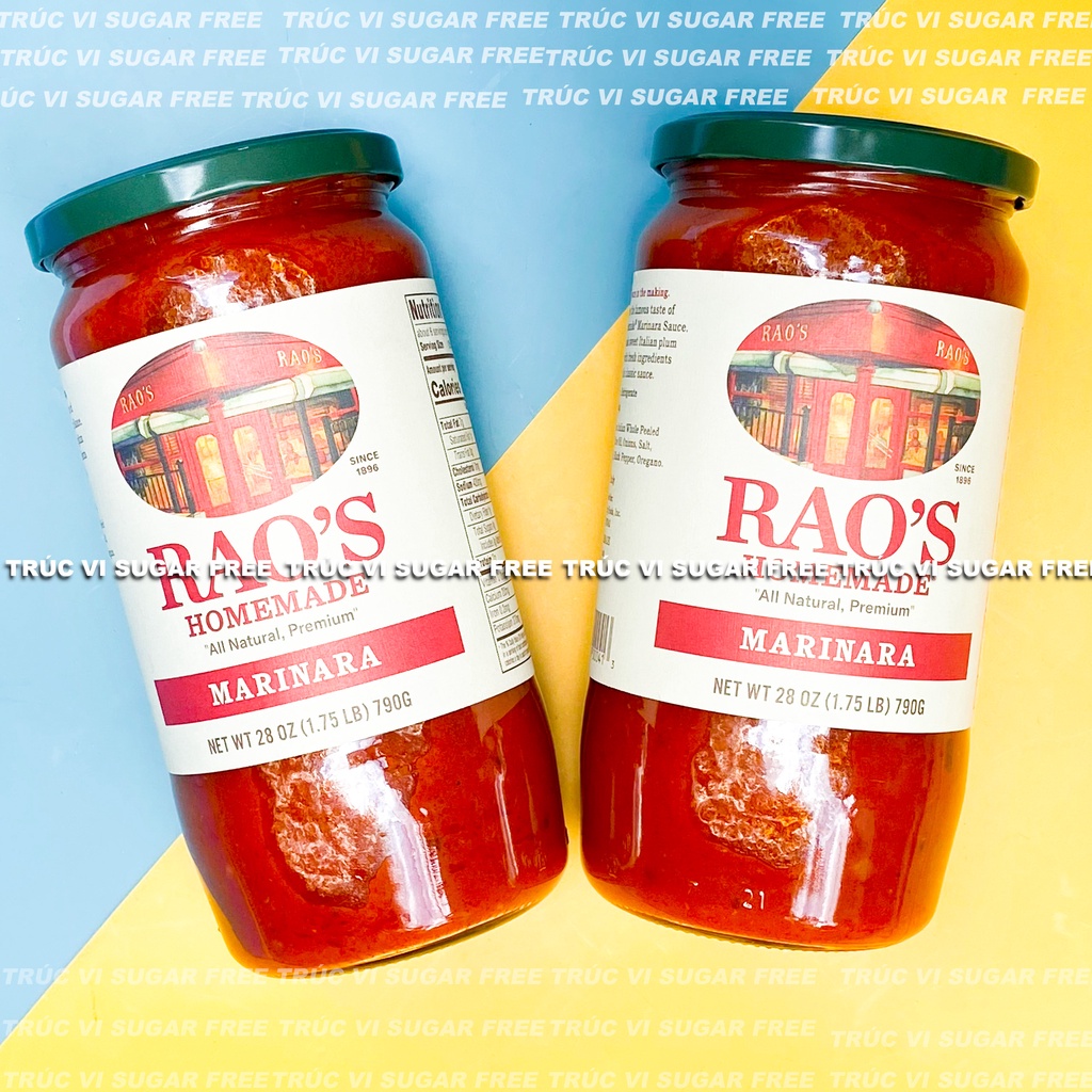 Sốt cà chua mì ý không đường Rao’s Homemade marinara sauce hũ 790g( eat clean, ăn kiêng)