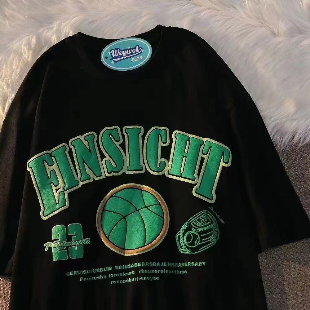 Áo Thun Ngắn Tay Dáng Rộng In Họa Tiết Thời Trang Mùa Hè Dành Cho Nam Và Nữ