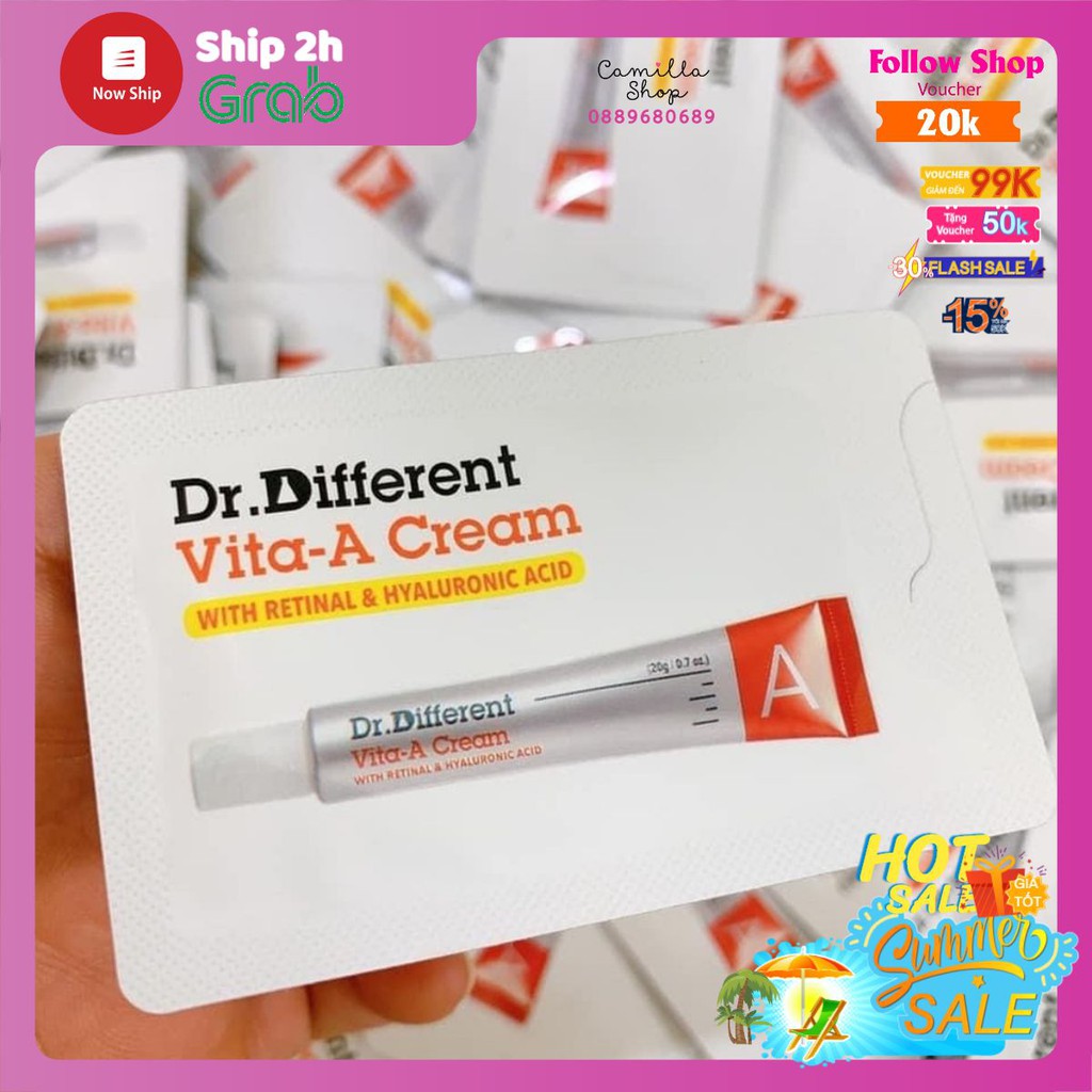 Kem dưỡng da Retinal Dr.Different Vita A Cream Forte 0.1 phiên bản mới