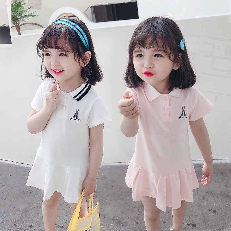 Đầm ngắn/dài tay in họa tiết động vật đáng yêu thời trang cho bé gái 3-13 tuổi