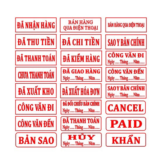 Con dấu in, con dấu TDstamp Printer T-214, khắc từ 1 đến 2 dòng theo yêu cầu, kích thước 38x14mm