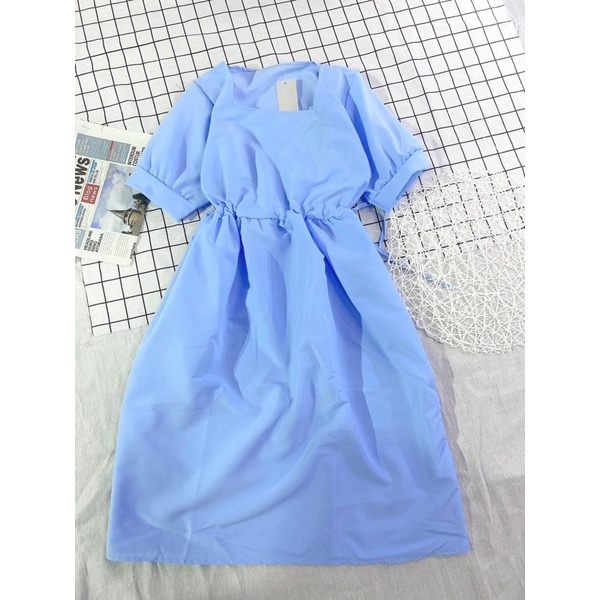 [Sale Sốc]Váy Thô Tay Bồng Rút Eo(Ảnh Thật Shop Chụp Kèm Video) | BigBuy360 - bigbuy360.vn