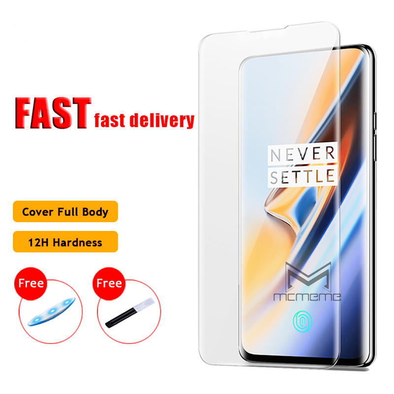 Kính cường lực keo uv che phủ toàn diện cho OnePlus 8 7 7T Pro 1+8 1+7 1+7T Pro 5G