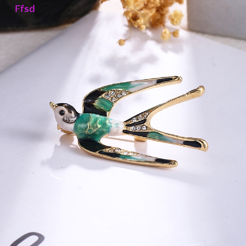 {Ffsd} Ghim Cài Áo Tráng Men Hình Chim Nhạn Nuốt Cổ Áo Sơ Mi / Bạn Bè * Hàng Bán Chạy Cho Nữ