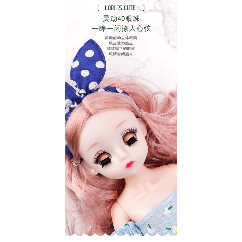 Búp bê 30cm có khớp đồ chơi quà sinh nhật đồ chơi cho bé gái ANDAKIDS AD881