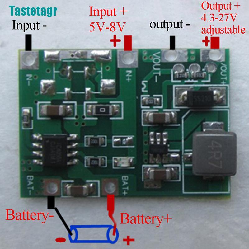 【Tastetagr】USB lithium lipo 18650 battery charger 3.7V 4.2V to 5V 9V 12V 24V step up module