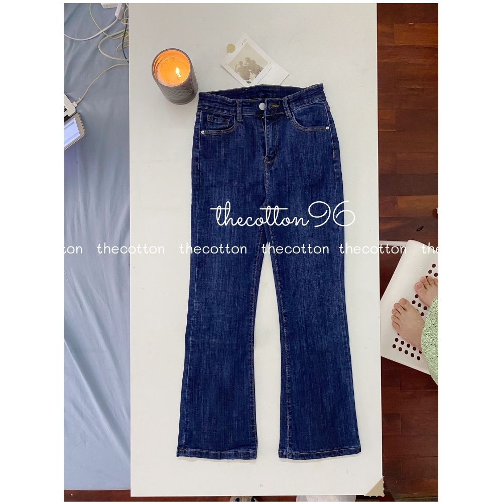 Quần jeans nữ ống loe co giãn quần bò lưng cao ulzzang TheCotton