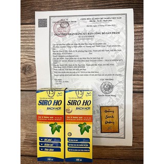 Siro Ho Bách Hợp