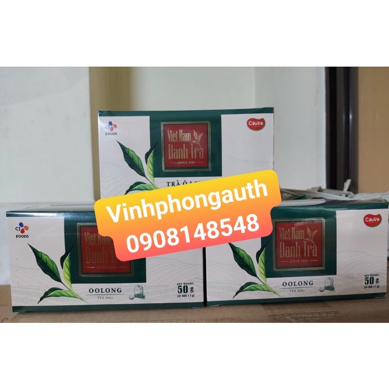 Trà Ô Long Cầu Tre Cao Cấp Hộp 50gr - Làm Món Ô Long Sen Vàng Chuẩn Vị