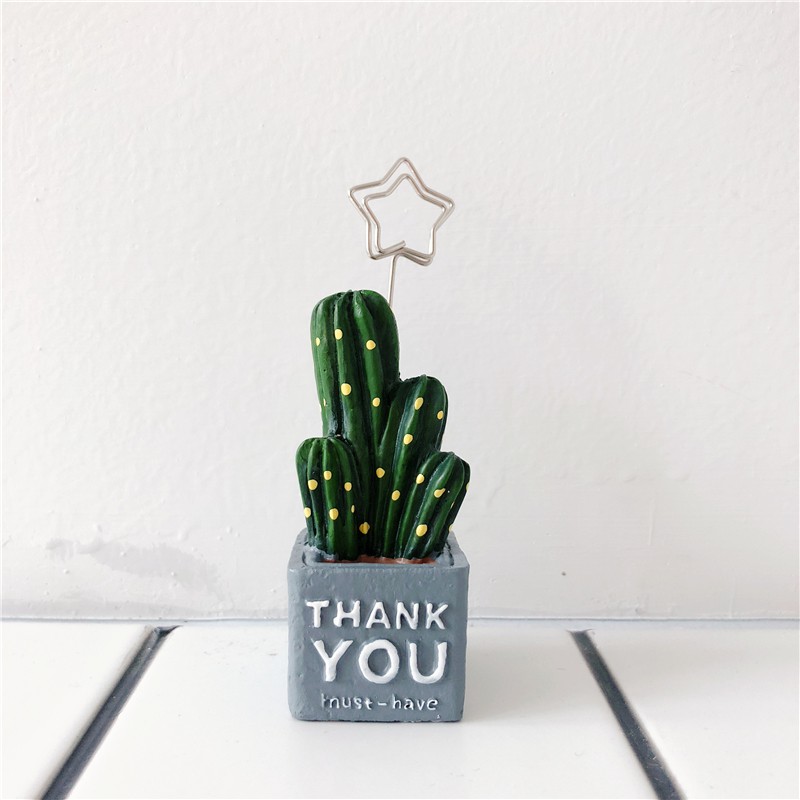 <24h Lô hàng> W&G Home decoration creative note holder photo clip northern European cactus green plant message holder clip desktop decoration | BigBuy360 - bigbuy360.vn