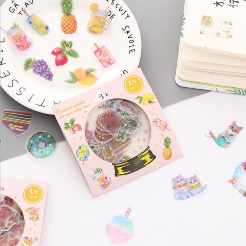 Sticker giấy washi dầu dán trang trí sổ, Kích thước: 154mm * 100mm