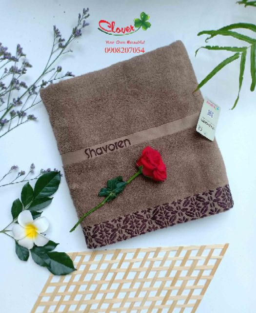 Khăn tắm 100% Coton thiên nhiên hiệu Shavoren Hàn Quốc