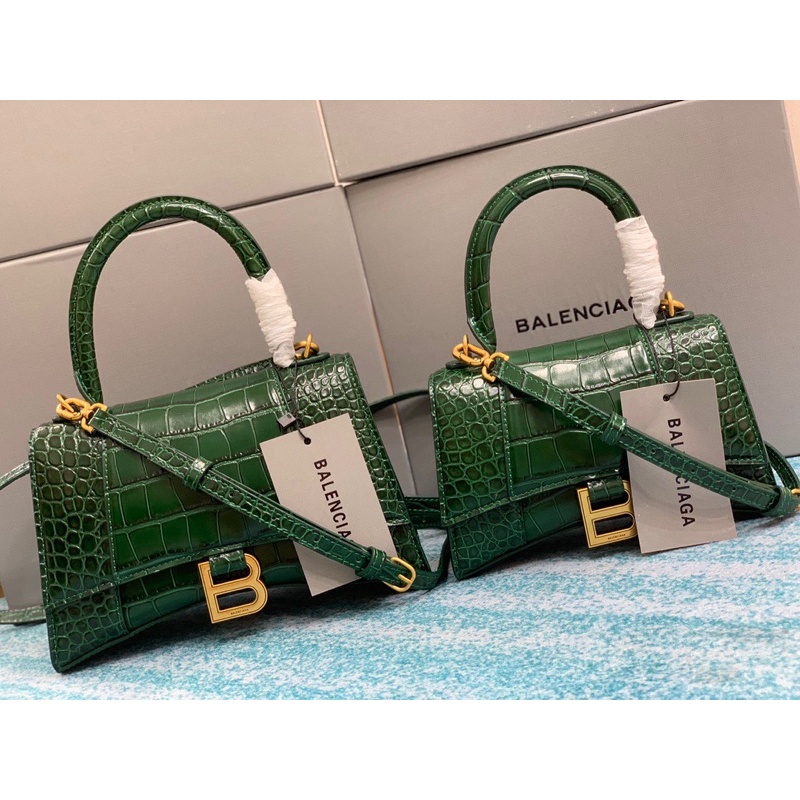 Túi xách nữ Balenciaga Hourglass da thật cao cấp dập vân cá sấu sang trọng hàng vip 1-1