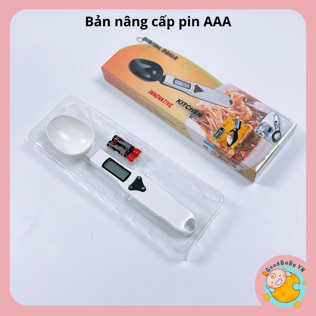 Cân Điện Tử Tiểu Ly Dạng Thìa đong ,đo gia vị,đồ ăn dặm chính xác cho bé 500/0,1g Goodbabyvn