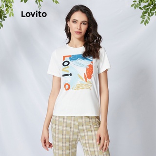 Áo thun cổ tròn ôm body Lovito L09910