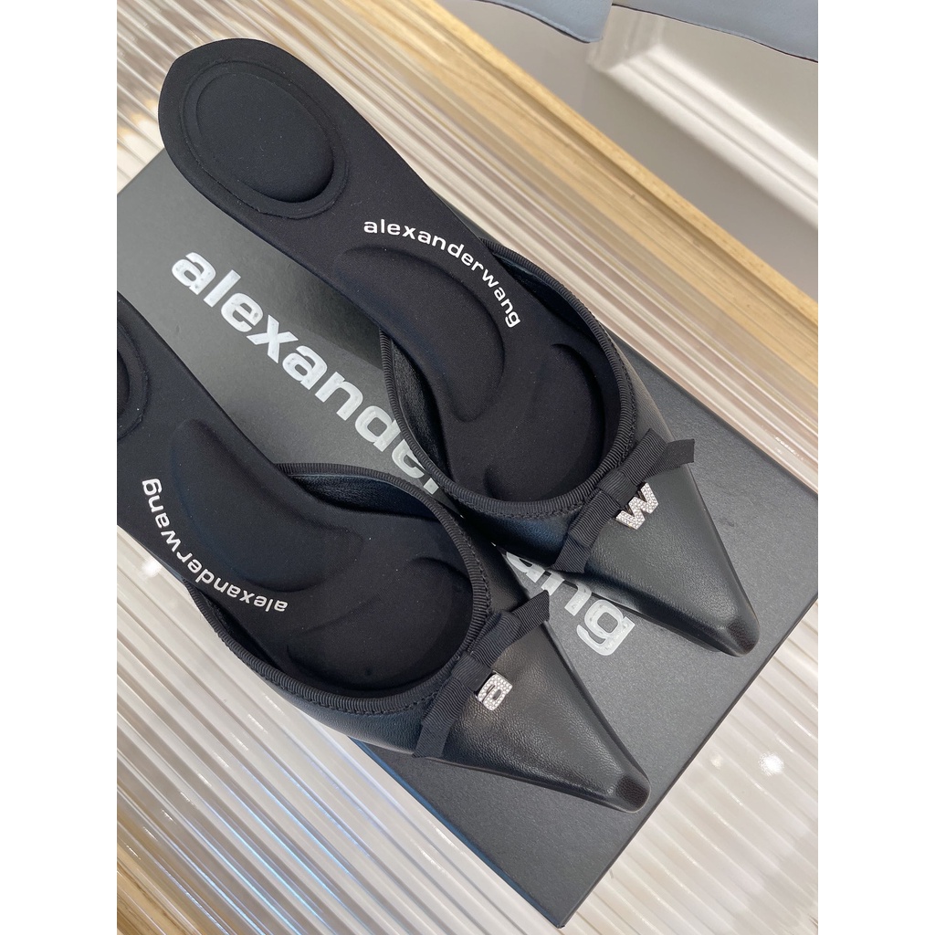 Giày cao gót nữ da thật thời trang cao cấp Alexander Wang phong cách quyến rũ, thời thượng