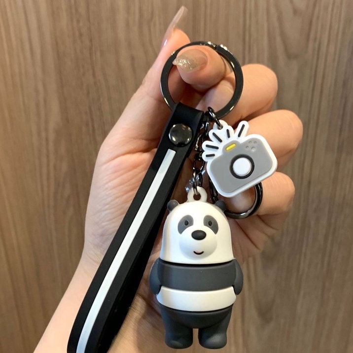 Móc khoá treo cặp sách hình CHÚ GẤU BỰ siêu dễ thương
