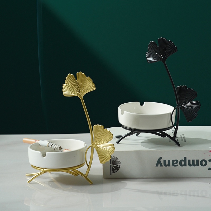 Trang trí gạt tàn hình lá cây, gạt tàn cách điệu