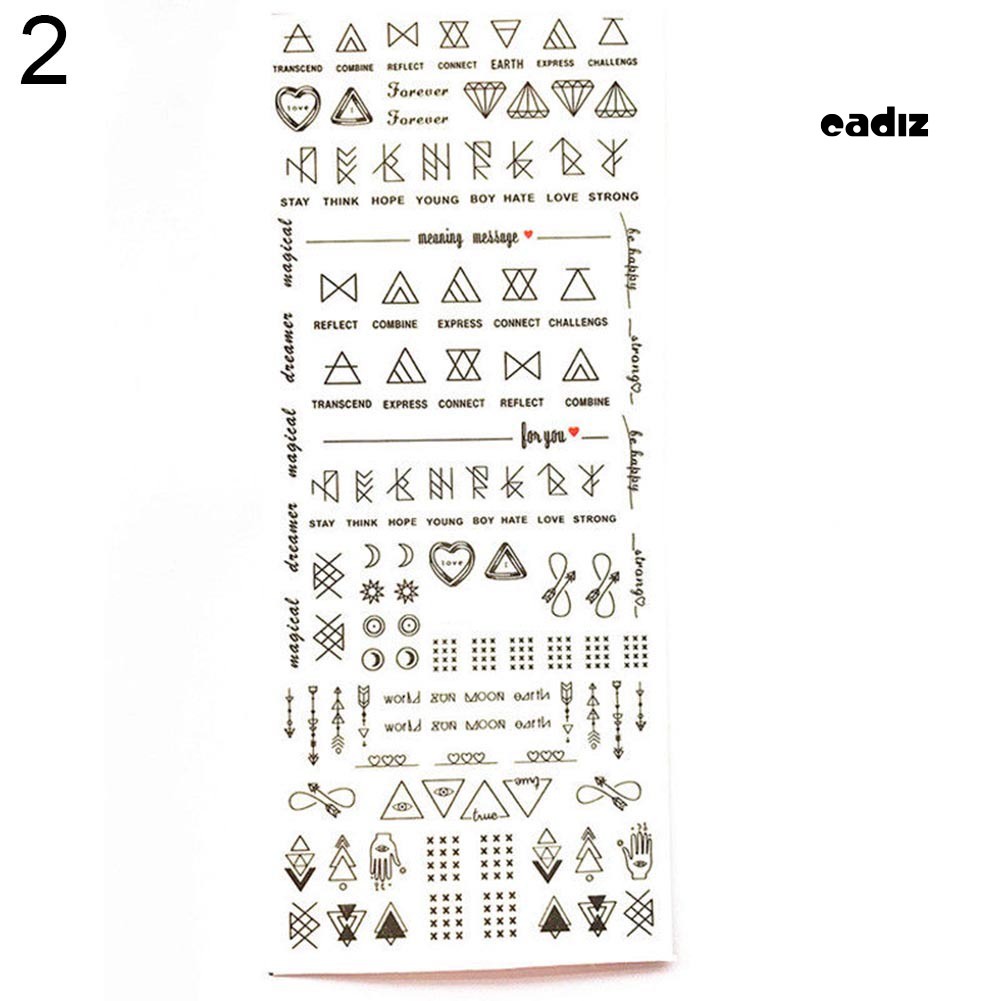 Miếng Dán Trang Trí Móng Tay Chuyển Nước Nhiều Kiểu DIY