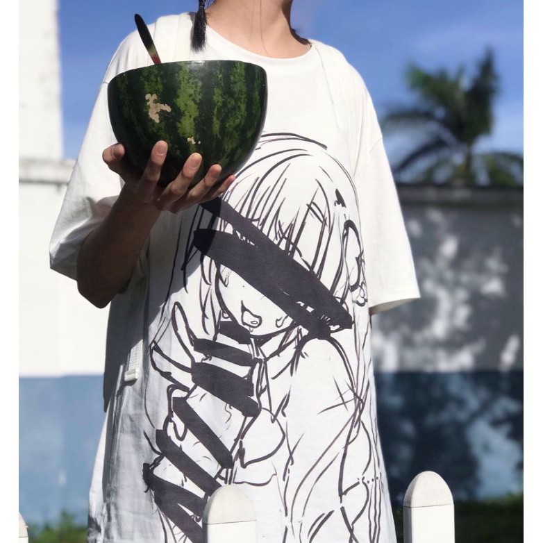ÁO THUN, ÁO PHÔNG TAY LỠ UNISEX FORM RỘNG OVERSIZE ANIME M107
