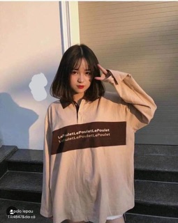 Áo cổ bẻ phối màu