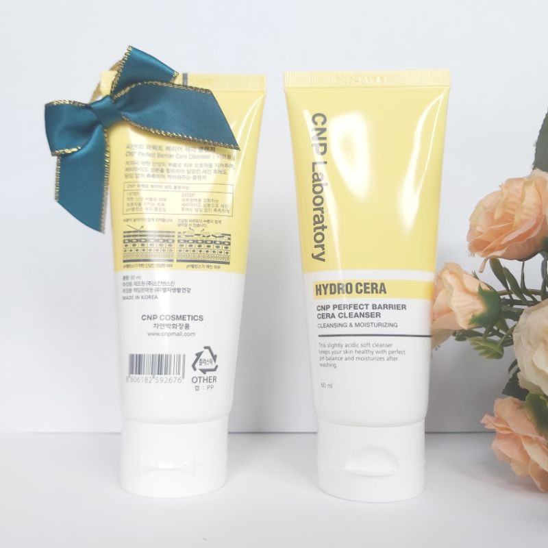 Tuýp Sữa Rửa Mặt Dược Mỹ Phẩm CNP Laboratory Perfect Barrier Cera Cleaser Foam 60ml dịu nhẹ giảm kích ứng da