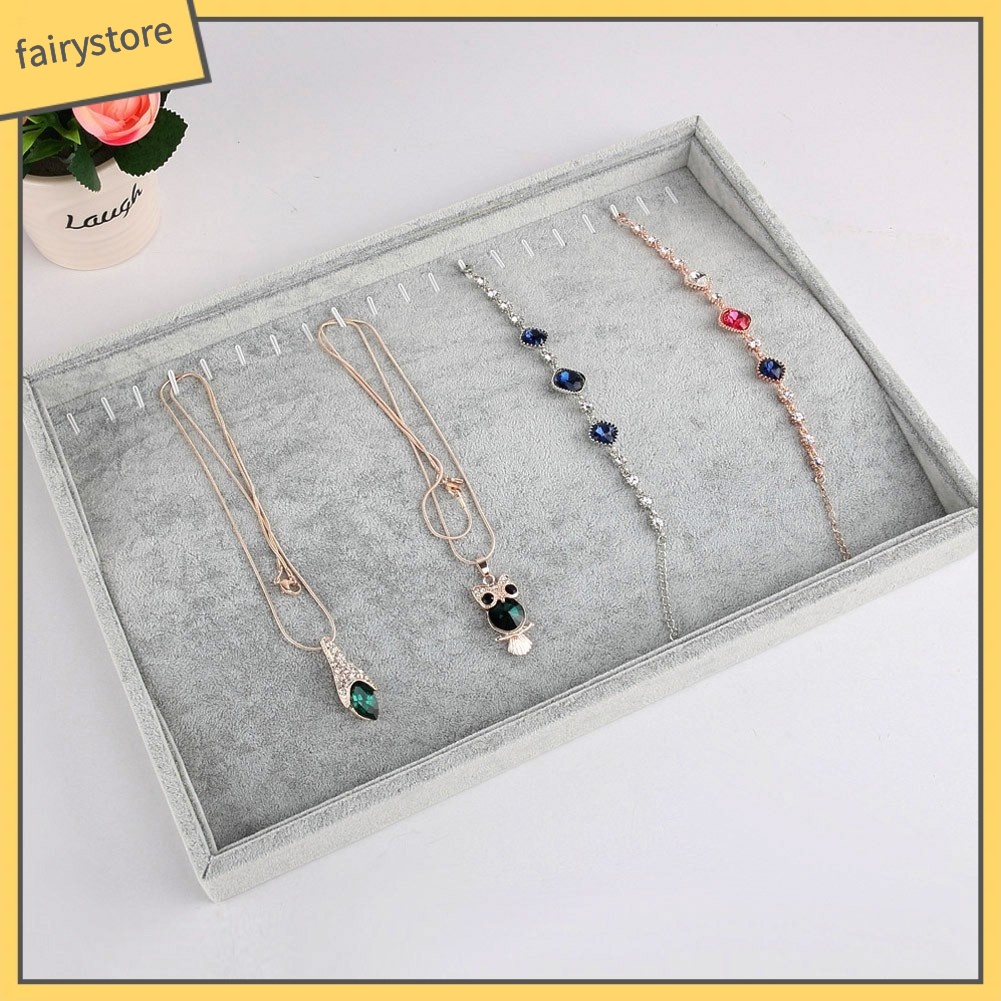 Khay nhung màu trơn trưng bày trang sức đa năng