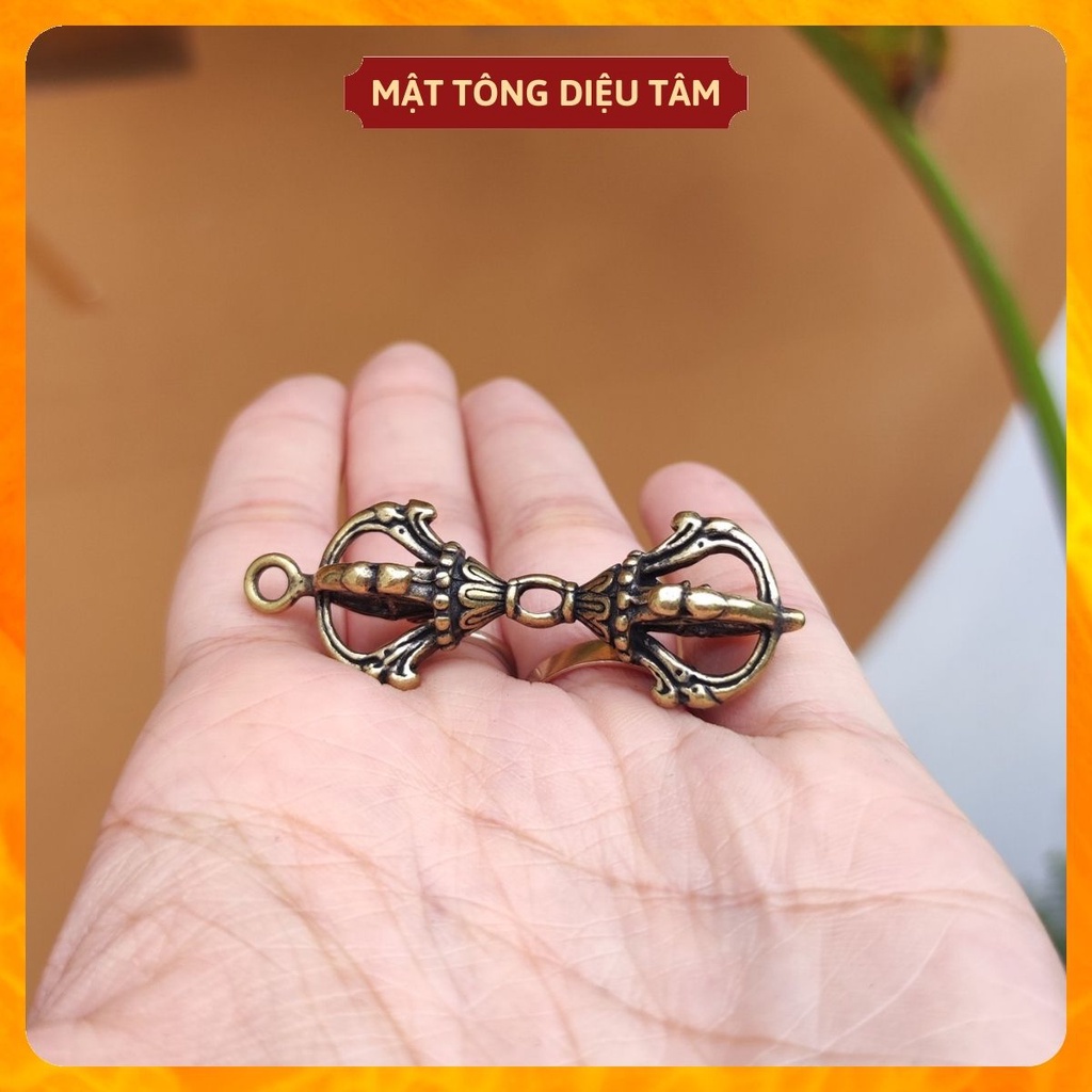 Dây chuyền chỉ ngũ sắc chày kim cang chuỳ kim cương màu bạc pháp khí mật tông phong thuỷ chữ Om Mani Padme Hūm