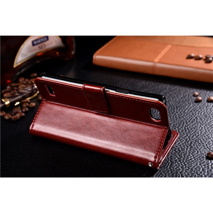 Bao da điện thoại màu trơn có ngăn đựng thẻ cho Oppo R11S R11S+ F5 F7 | BigBuy360 - bigbuy360.vn