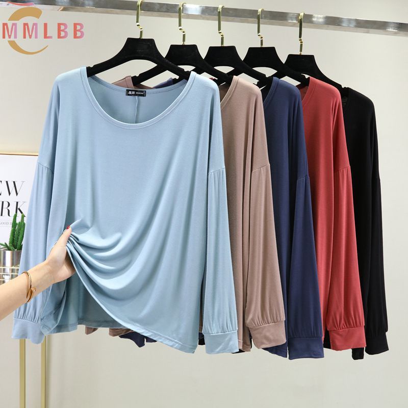 Áo Thun cotton Cổ Tròn Dáng Rộng Màu Trơn Thời Trang Hàn Quốc Cho Nữ 2021