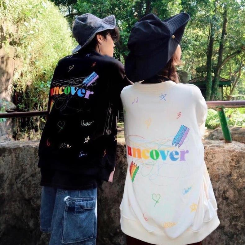 [NEW] Áo Khoác Cardigan Jacket Uncover Bút Sáp In 7 Màu Unisex nam nữ( Hàng Sẵn)