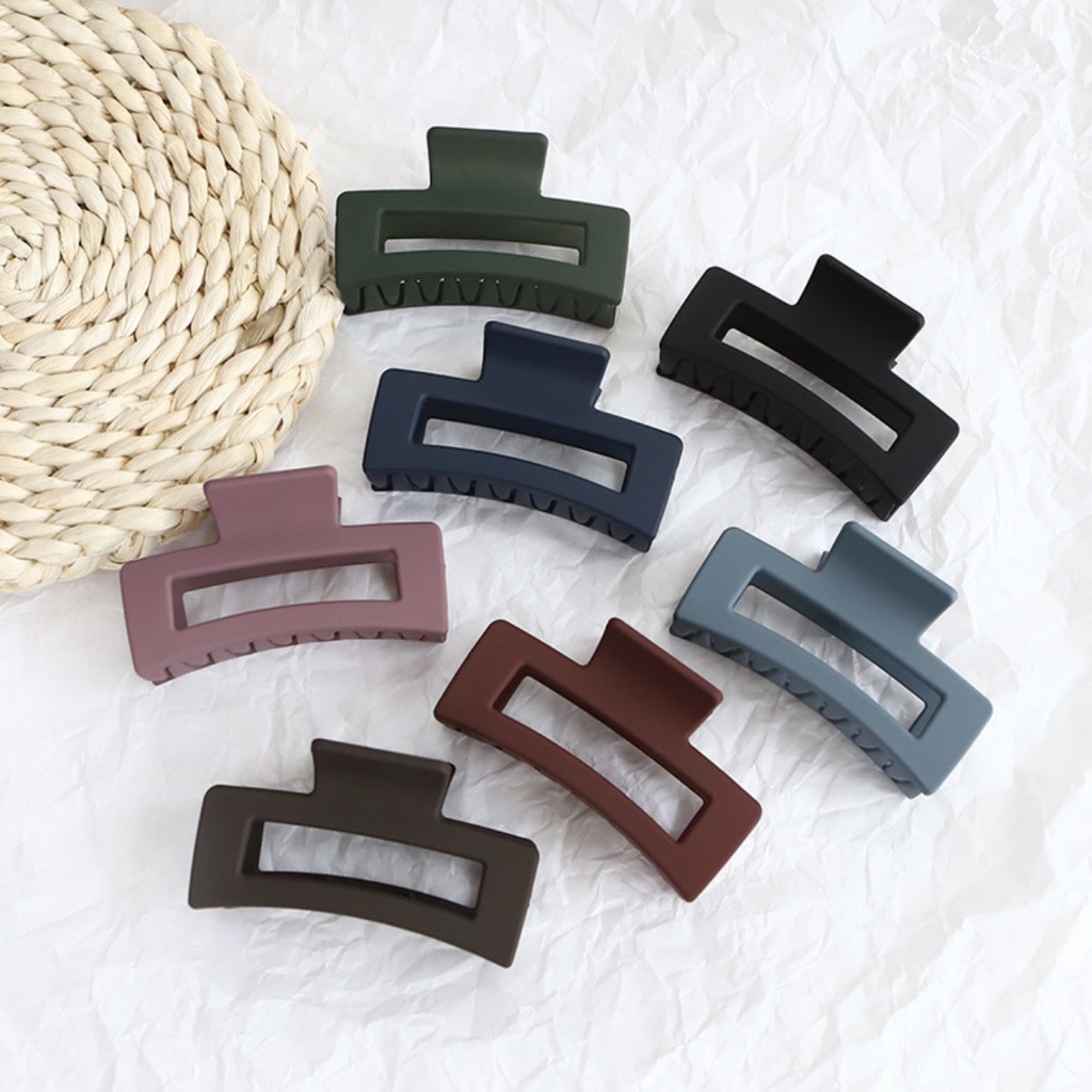 [Best seller] Kẹp càng cua chữ nhật màu pastel xinh xắn thời trang (cỡ lớn)