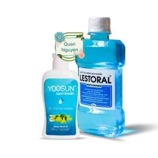 [Combo gồm 2 sản phẩm Sát Khuẩn]1 Nước súc miệng sạch khuẩn LÉTORAL 250ml +1 Gel Rửa Tay Khô YOOSUN 100ml