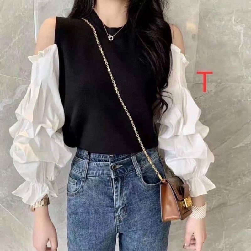ÁO THUN TAY PHỐI MÀU