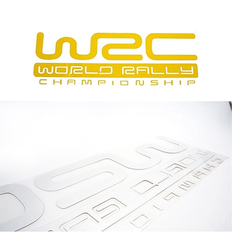 Sticker dán trang trí xe hơi in chữ &quot;racing and world rally championship&quot;