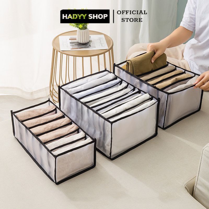 Túi đựng quần áo chia ngăn, Hộp xếp đồ lót tiện ích, Khay xếp quần áo gọn gàng ngăn chia tủ quần áo, Giỏ đựng đồ lót