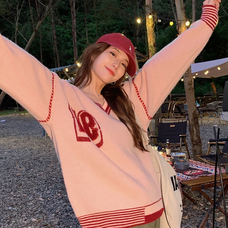 Áo Khoác Nữ Dài Tay Cổ Chữ v Form Rộng Thời Trang Hàn Mới