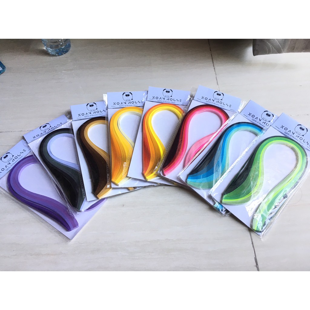 Giấy 3mmx39cm, mix 5 màu/gói, theo tone, loại 3mm