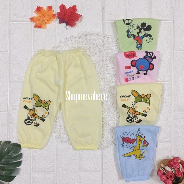 set 05 quần cotton dài nhiều màu cho bé trai bé gái từ 3-12kg -Q5