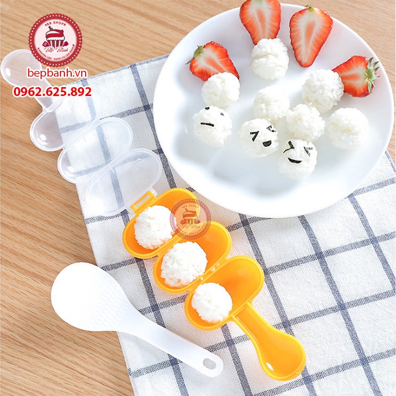 Khuôn lắc cơm viên cho bé ăn dặm+ Tặng kèm mui xới cơm