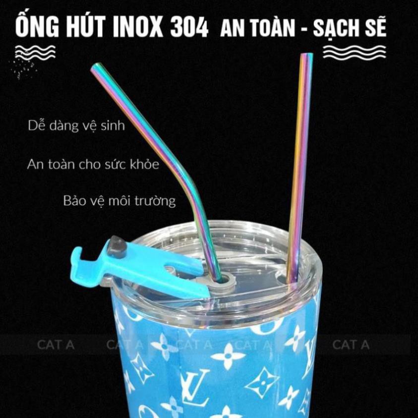 CỐC GIỮ NHIỆT INOX  STARBUCK SIÊU XINH[ TẶNG KÈM TÚI+2 ỐNG HÚT+ CỌ RỬA]