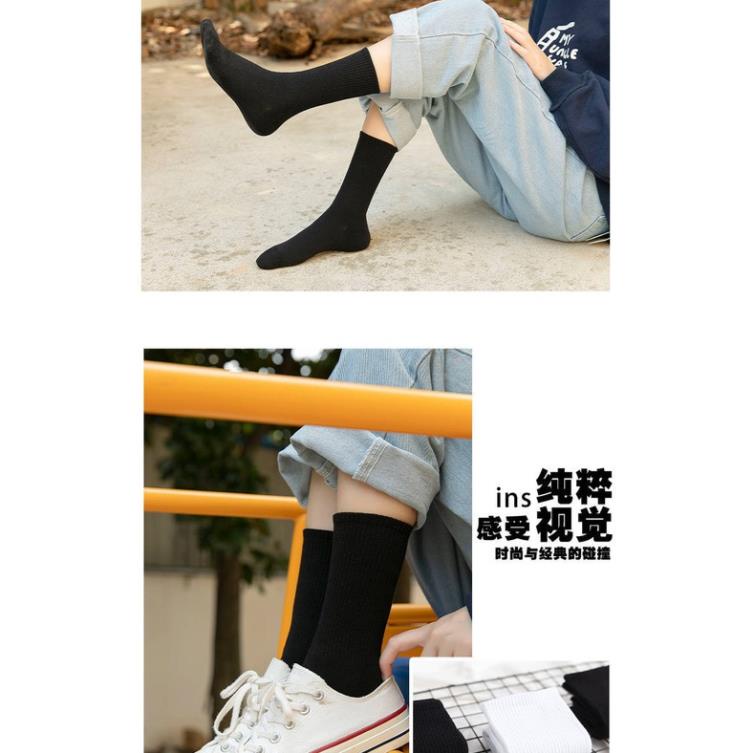 Tất Nam Nữ Cổ Cao Chất Liệu Cotton Mềm Mại Thoáng Mát Cao Cấp