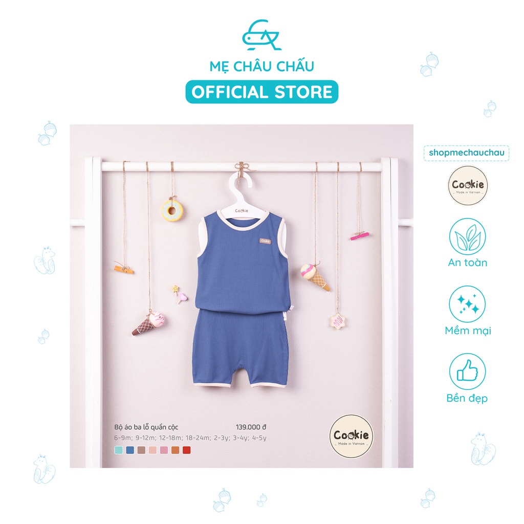 [FULL] Bộ Quần Áo Ba Lỗ Cookie - Form Nhỏ (Size 6-9 Tháng Đến 18-24 Tháng)