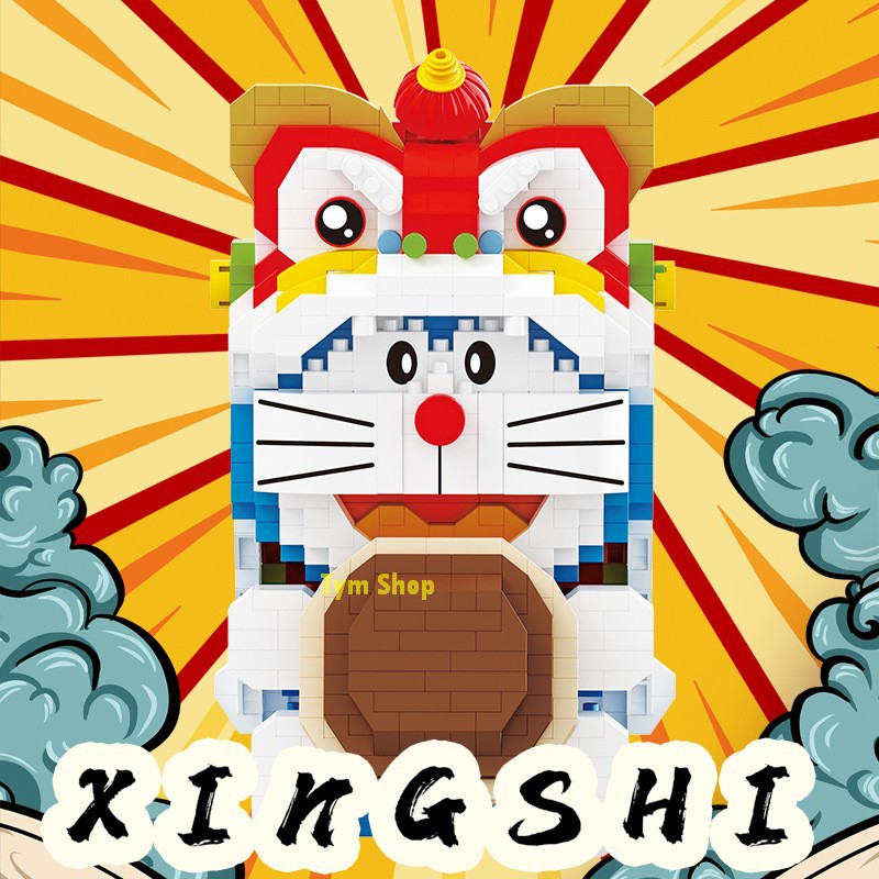 Xếp hình Doremon Kỳ Lân Doremon nanoblocks Lắp ráp đô rê mon Kỳ Lân cho bé