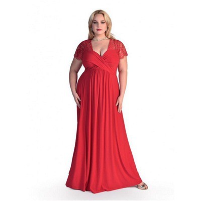 TH1437 ĐẦM BIG SIZE THUN DẠ HỘI PHỐI REN SANG TRỌNG SIZE XL