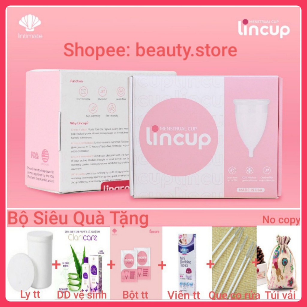 Cốc Nguyệt San Lincup Nhập Khẩu Mỹ