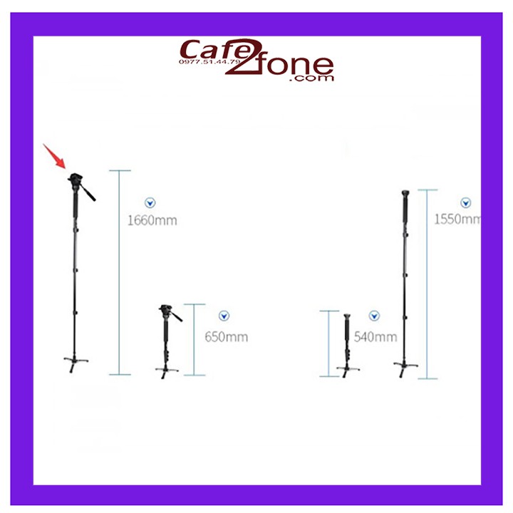 Chân máy ảnh Monopod Yunteng VCT-588 like new