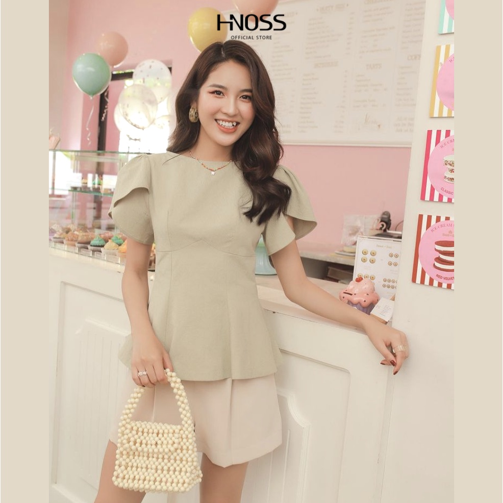 Áo ngắn tay HNOSS thiết kế tay búp HNAKI035