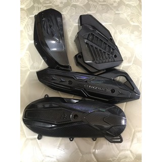 BỘ 4 MÓN XE AIR BLADE 125-150 2013-2015 & 2016-2019 & 2020-2021 PÔ E, QUẠT, ỐP PÔ, LỐC MÁY CACBON CAO CẤP