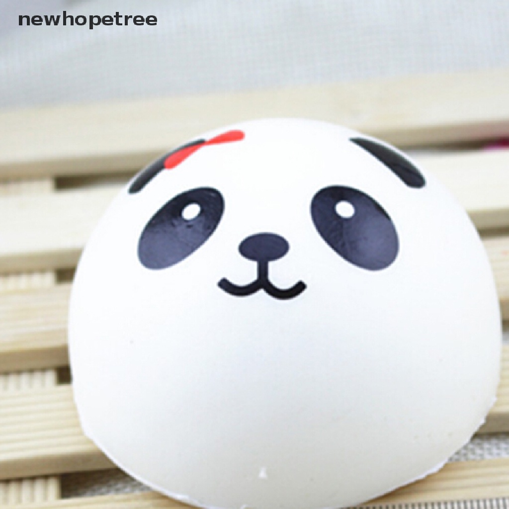 Đồ Chơi Bóp Tay Hình Gấu Trúc 1X 4cm Bằng Nhựa Pu Cho Điện Thoại Di Động / Chìa Khóa